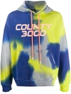 MARCELO BURLON COUNTY OF MILAN COUNTY 3000 TIE-DYE HOODED SWEATSHIRT