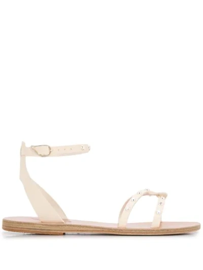 Ancient Greek Sandals Koufonisi Studded Sandals In White
