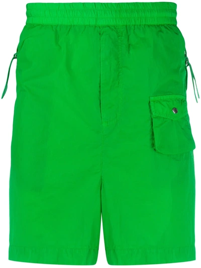 Moncler Genius Moncler 1952 Pocketed Logo Patch Shorts In Green