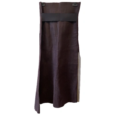 Pre-owned Ferragamo Purple Leather Dress