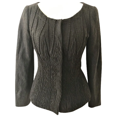 Pre-owned Alberta Ferretti Wool Blazer In Grey