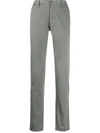 Incotex Slim-fit Chino Trousers In Grey