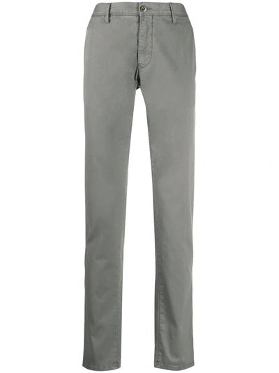 Incotex Slim-fit Chino Trousers In Grey