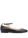 ALEVÌ STUD CHAIN ANKLE PUMPS