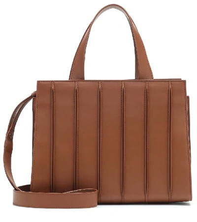 Max Mara Whitney Medium Leather Tote In Brown