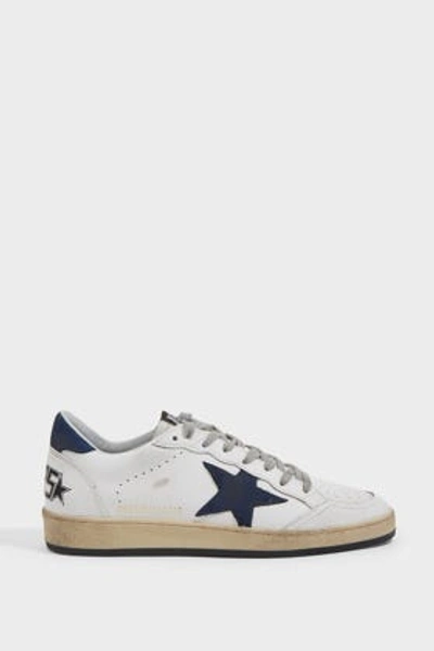 Golden Goose Distressed Ball Star Sneakers In White