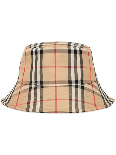 Burberry Vintage Check Boucle Wool-blend Bucket Hat In Multi
