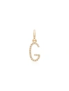 ROSA DE LA CRUZ 18KT GOLD G DIAMOND CHARM