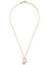 Tasaki 18kt Yellow Gold Collection Line Balance Note Akoya Pearl Pendant In Gold