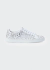 ALAÏA LASER-CUT LEATHER SNEAKERS,PROD154920467