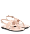 TOD'S PATENT-LEATHER THONG SANDALS,P00450210