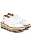 Clergerie Bunny Leather Platform Derby Shoes In White