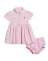 RALPH LAUREN YARN-DYED OXFORD MESH STRIPE DRESS WITH MATCHING BLOOMERS,PROD230140203