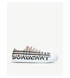 BURBERRY LARKHALL CHECKED COTTON-GABARDINE LOW-TOP TRAINERS,5120-10004-4438609609