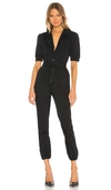 Paige Mayslie Stretch-cotton-blend Jumpsuit In Washed Black