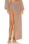 Lovers & Friends Nayelli Wrap Skirt In Gold