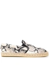 JIMMY CHOO VLAD SNAKE-EFFECT ESPADRILLES