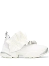 SERGIO ROSSI EXTREME RUFFLE TRIM SNEAKERS