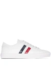 Moncler Monaco Stripe Sneakers In White