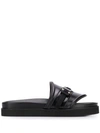 Alyx Rollercoaster Buckle Slides In Black