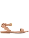 SEE BY CHLOÉ CUT-OUT FLOWER SANDALS