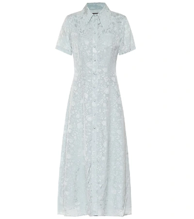 Alexa Chung Anna Floral-jacquard Dress In Blue