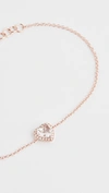 Ef Collection Women's 14k Rose Gold, White Topaz & Diamond Heart Bracelet