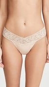 HANKY PANKY COTTON WITH A CONSCIENCE ORIG RISE THONG CHAI,HANKY41821