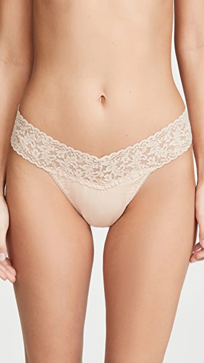 Hanky Panky Cotton With A Conscience Orig Rise Thong In Chai