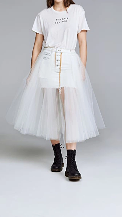 ben taverniti unravel project サイズL Ben Taverniti Unravel Project Unravel White Washout Denim Tulle