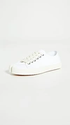 Maison Margiela Tabi Logo Canvas Low-top Sneakers In White