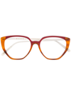Marni Eyewear Cat Eye Frame Glasses In Neutrals