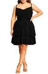 CITY CHIC MINI FRILL DRESS,200733