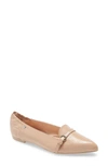 AGL ATTILIO GIUSTI LEOMBRUNI BUCKLE DETAIL POINTED TOE BALLET FLAT,N538101