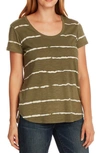 VINCE CAMUTO LINEAR WHISPERS COTTON BLEND T-SHIRT,9020648