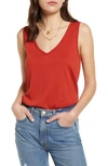 Madewell Tomboy V-neck Tank In Etruscan Clay