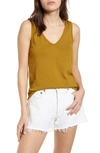 Madewell Tomboy V-neck Tank In Spiced Olive
