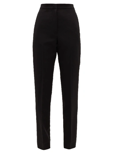 Jil Sander P.m. Slim-cut Wool Grain-de-poudre Trousers In Black