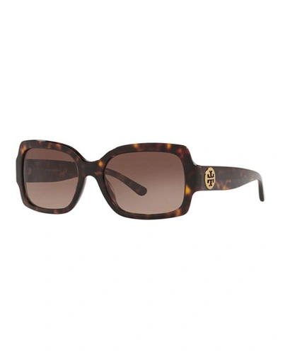 Tory Burch Brown Square Ladies Sunglasses Ty7135 172813 55 In Light Brown Gradient Dark Brown