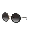 DOLCE & GABBANA ROUND PROPIONATE GRADIENT SUNGLASSES,PROD230780360