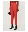 ANINE BING Becky tapered high-rise stretch-twill trousers