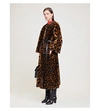 GIVENCHY WRAP-OVER LEOPARD-PRINT SHEARLING COAT