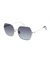 KATE SPADE ELOYGS STAINLESS STEEL SQUARE POLARIZED SUNGLASSES,PROD230050128