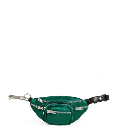 Alexander Wang Mini Attica Satin Belt Bag In Emerald