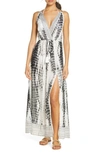 Elan Cover-up Maxi Dress In Black/ White Td