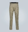 DOLCE & GABBANA STRIPED COTTON AND SILK-BLEND PANTS,P00452372