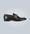 GUCCI Leather loafers with GG Web,P00459987