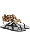 DOLCE & GABBANA DEVOTION LEATHER SANDALS,P00446968