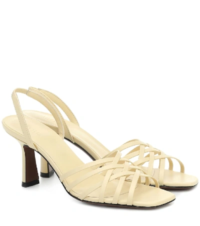 Neous Scuticaria Leather Sandals In Yellow