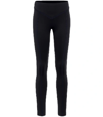 Ernest Leoty Corset Paneled Stretch Leggings In Black